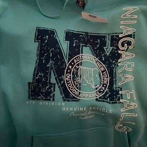Teal Niagara Falls Hoodie